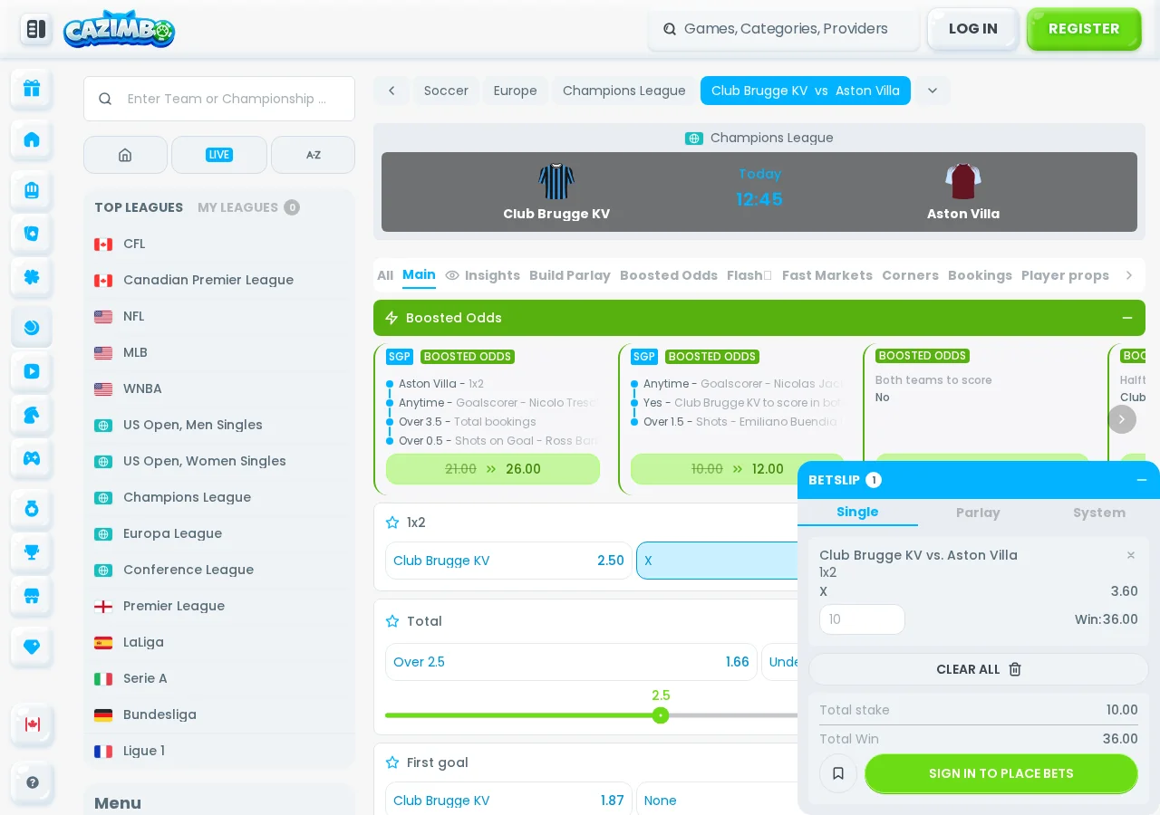 Cazimbo: Sports Betting