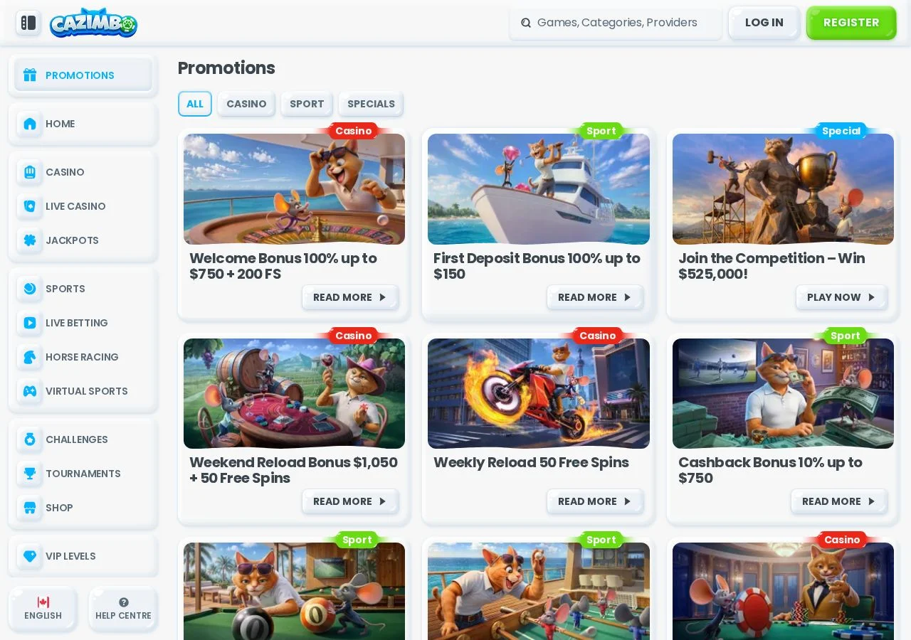 Cazimbo: Welcome Bonus and Promotions